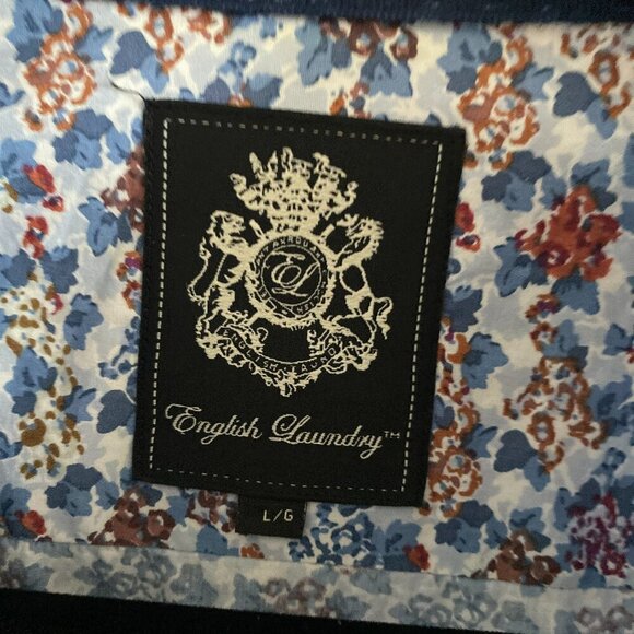 ENGLISH LAUNDRY MEN'S Long Sleeve Shirt Floral Print 100% Cotton Classic Fit L - Picture 2 of 6